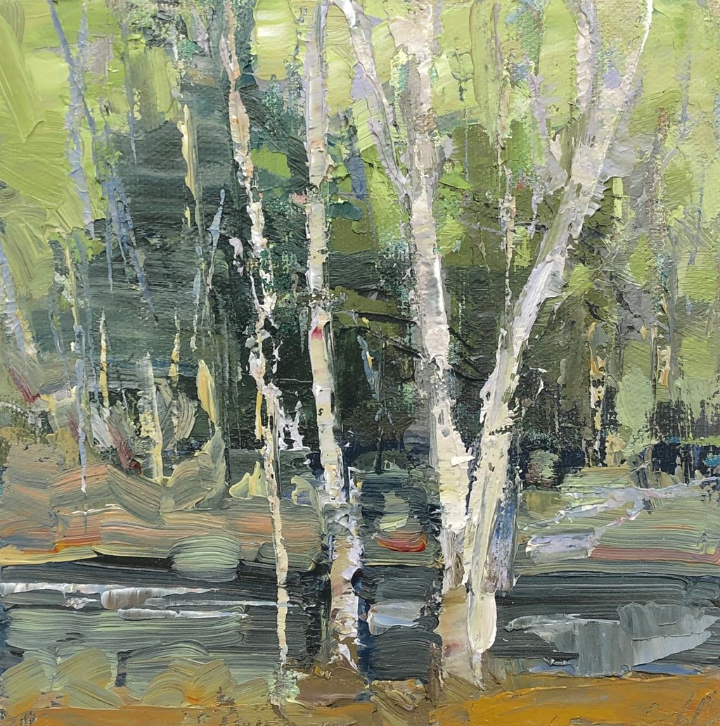 The Birches Near the Stream