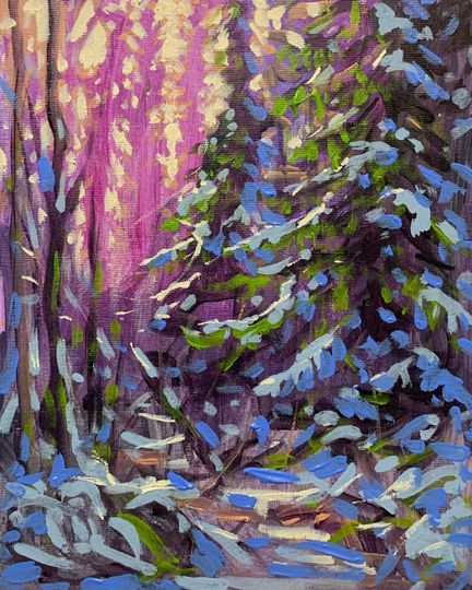 Spring Snow 8" x 10"