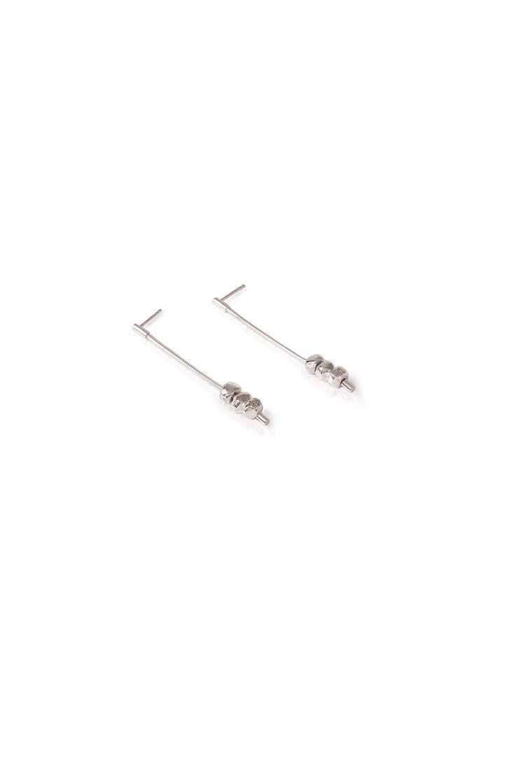 Melt03 Silver Earrings
