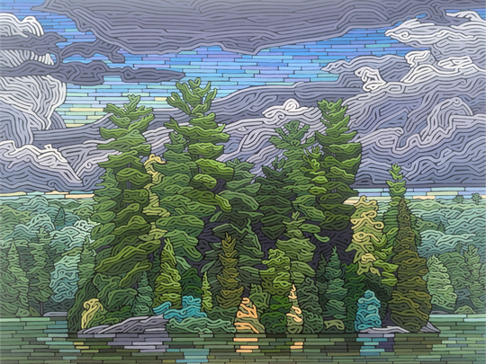 I Smile as the Clouds..36x48