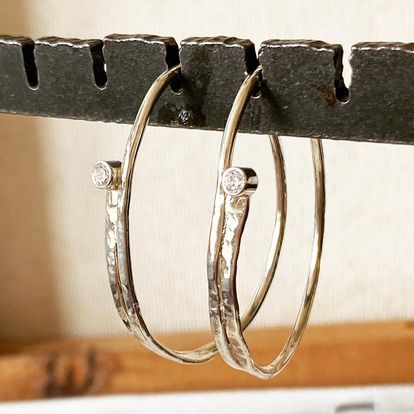Harmony Silver Hoop Earrings