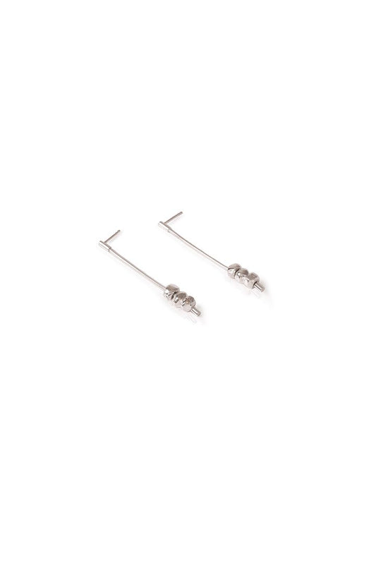 Melt03 Silver Earrings