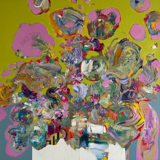 Raspberry Carousel 40"x40"