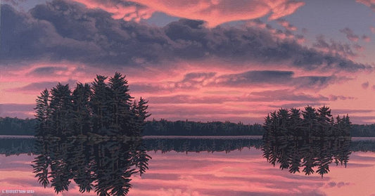 Sunset, Koshlong Lake 12x24