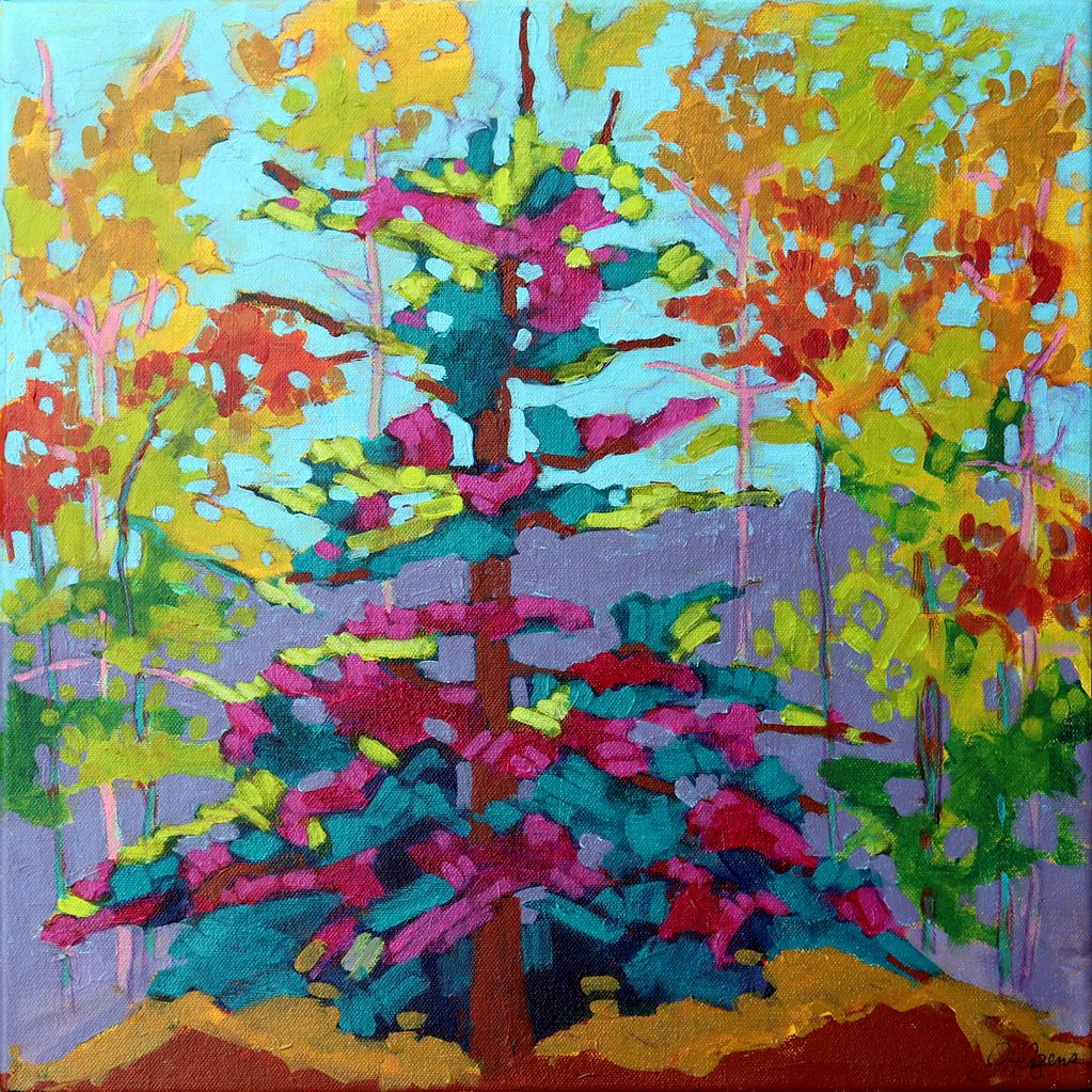 Pine in Fall 16" x 16"