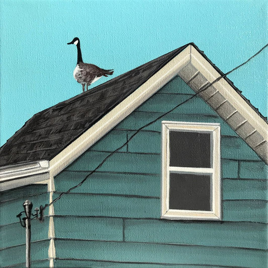Goose on a Roof 10x10