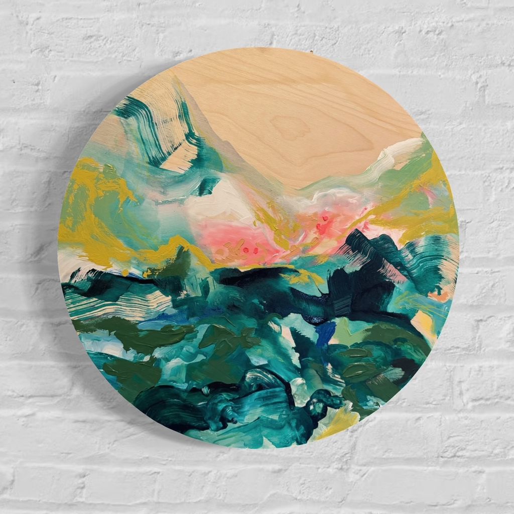 Where the Mountain Meets The Sea 20" rnd