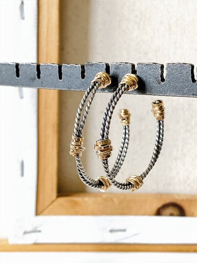 Large Twist Hoop Earrings