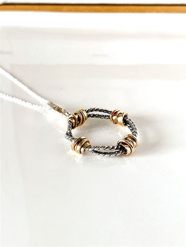 Small Twist Necklace with Gold-fill